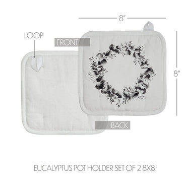 Finders Keepers Eucalyptus Pot Holder Set of 2 8x8 - The Fox Decor